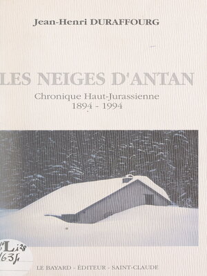 cover image of Les neiges d'antan